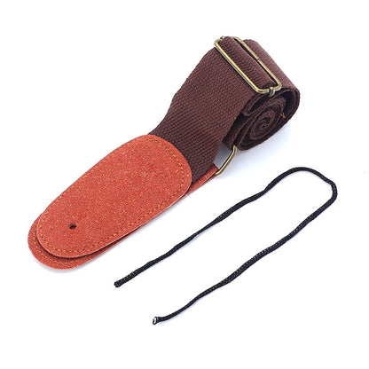 Folk Wooden Guitar Strap Cotton Suspenders