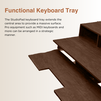 Timber Acoustics StudioPad™, Music Studio Table, Ergonomic Design For Comfort (5' x 3')