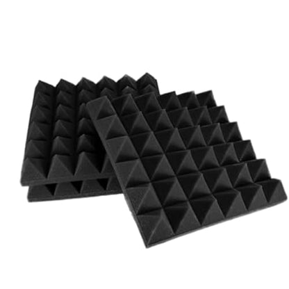 Timber Acoustics Pyramid Foam Panels, Room Acoustics & Soundproofing (12" x 12" x 2")