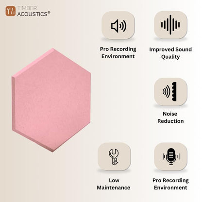 Timber Acoustics HEXAGON PET Panels, Room Acoustics & Soundproofing