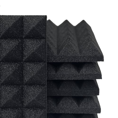 Timber Acoustics Pyramid Foam Panels, Room Acoustics & Soundproofing (12" x 12" x 2")