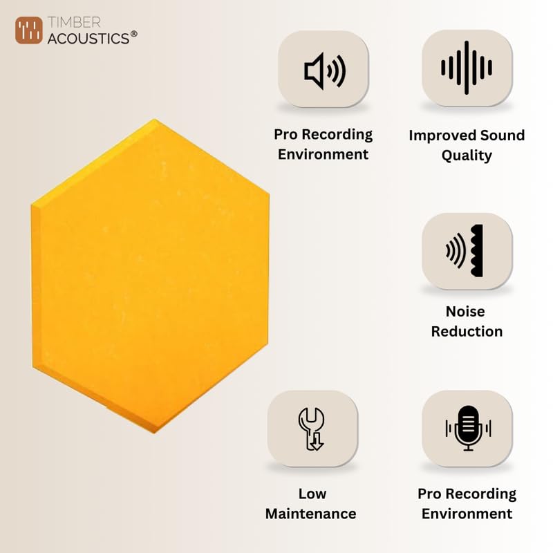 Timber Acoustics HEXAGON PET Panels, Room Acoustics & Soundproofing