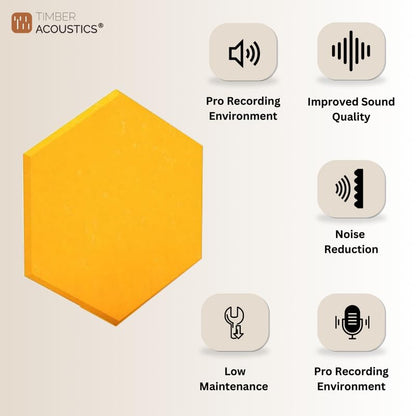 Timber Acoustics HEXAGON PET Panels, Room Acoustics & Soundproofing