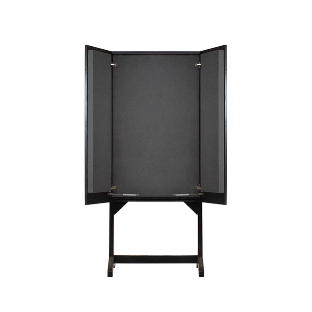 Timber Acoustics Foldable Isolation Booth, Room Acoustics & Soundproofing, Home Studios & Podcasts (4′ x 2′ x 5’′ ( 6′ tall with the stand))