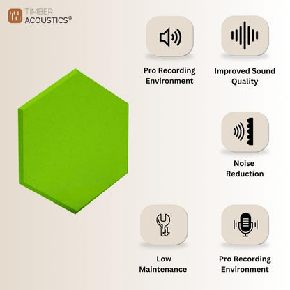 Timber Acoustics HEXAGON PET Panels, Room Acoustics & Soundproofing