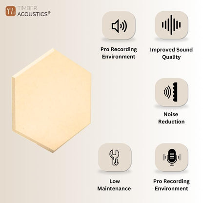 Timber Acoustics HEXAGON PET Panels, Room Acoustics & Soundproofing