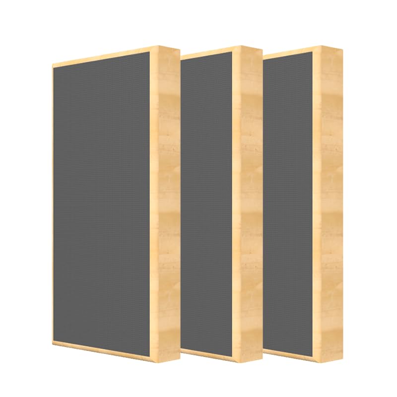 Timber Acoustics Wooden Frame Acoustic Panels, Room Acoustics & Soundproofing for Music Studios, Home Theatres [SET OF 3]