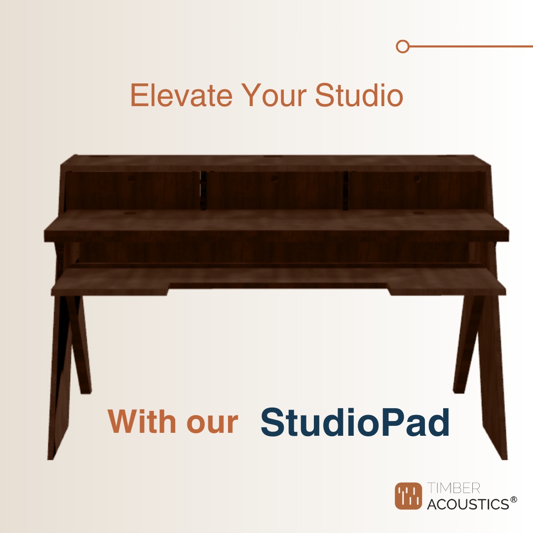 Timber Acoustics StudioPad™, Music Studio Table, Ergonomic Design For Comfort (5' x 3')