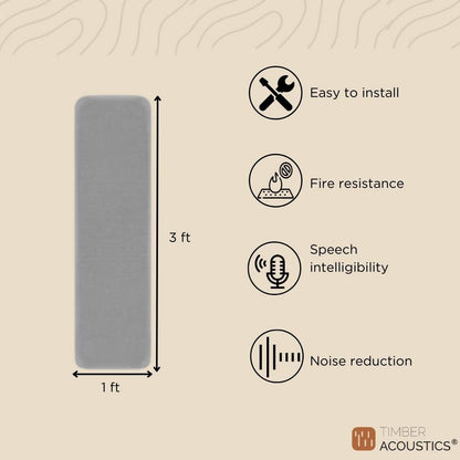 Timber Acoustics Soundproofing Wooden Foam Panels, Room Acoustics & Soundproofing for Music Studios, Home Theatres (Set of 3)