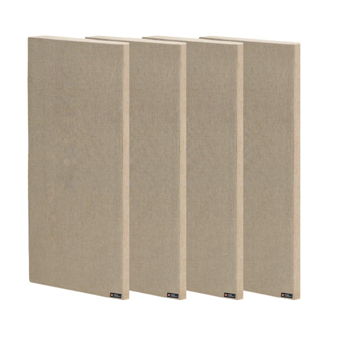 Timber Acoustics Sound Absorption Panels, Room Acoustics & Soundproofing for Music Studios, Home Theatres 2' x 4' x 1" [SET OF 4]