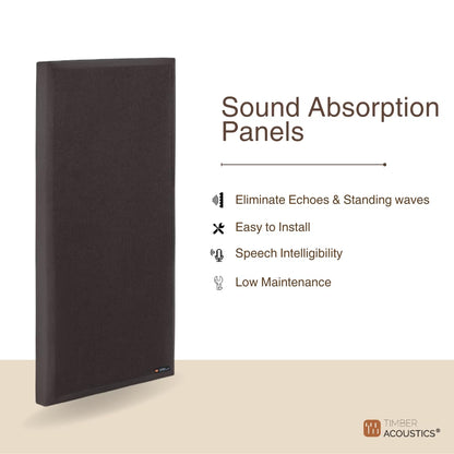 Timber Acoustics Bevelled Edge Sound Absorption Panels, Room Acoustics & Soundproofing[SET OF 3]