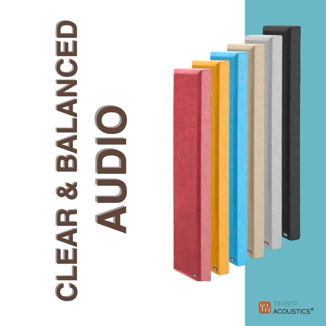 Timber Acoustics Bevelled Edge Sound Absorption Panels, Room Acoustics & Soundproofing[SET OF 3]