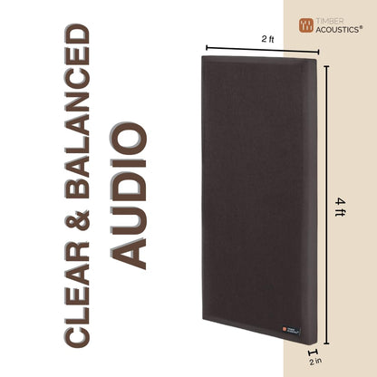 Timber Acoustics Bevelled Edge Sound Absorption Panels, Room Acoustics & Soundproofing[SET OF 3]