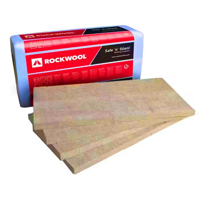 Timber Acoustics®Rockwool Safe & Silent Pro 330 | Soundproofing Noise Reduction Acoustic Panels | Moisture and Mold Resistant | 4'x 2'x 50mm