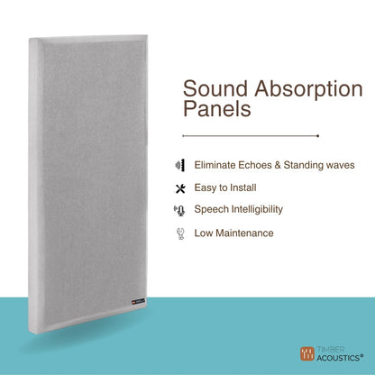 Timber Acoustics Bevelled Edge Sound Absorption Panels, Room Acoustics & Soundproofing[SET OF 3]