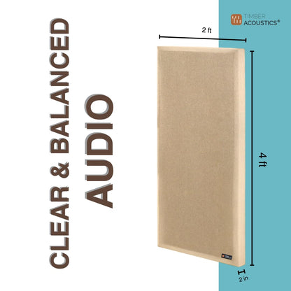 Timber Acoustics Bevelled Edge Sound Absorption Panels, Room Acoustics & Soundproofing[SET OF 3]