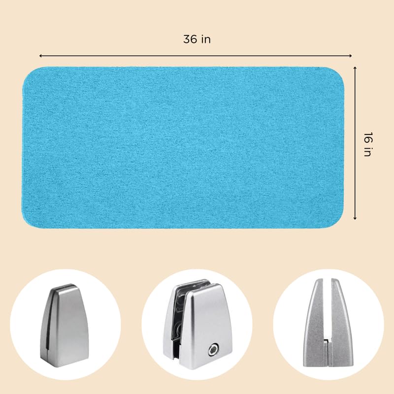 Timber Acoustics Acoustic Desk Divider, Office Acoustics & Soundproofing (16” x 36”)