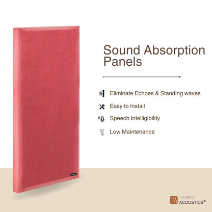 Timber Acoustics Bevelled Edge Sound Absorption Panels, Room Acoustics & Soundproofing[SET OF 3]