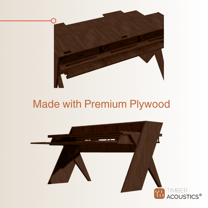 Timber Acoustics StudioPad™, Music Studio Table, Ergonomic Design For Comfort (5' x 3')