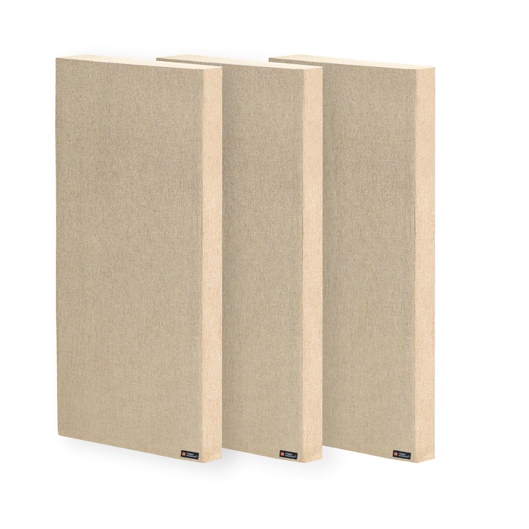 Timber Acoustics Absorption Panels, Room Acoustics & Soundproofing For Music Studios, Home Theatres (2' x 4' x 3") [SET OF 3]