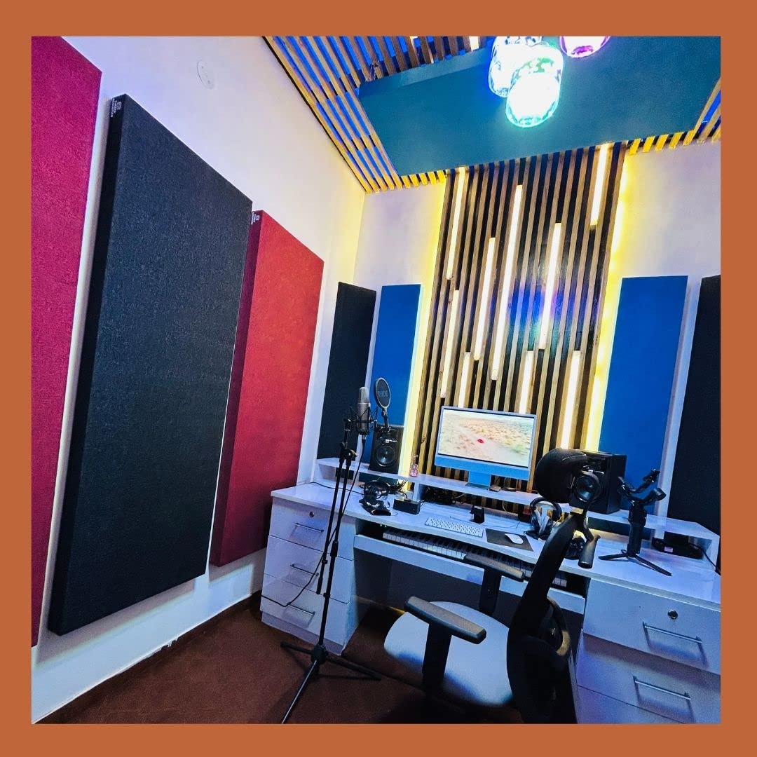 Timber Acoustics X14 Absorption Panels, Room Acoustics & Soundproofing for Music Studios, Home Theatres 1'x4'x3" [SET OF 3]